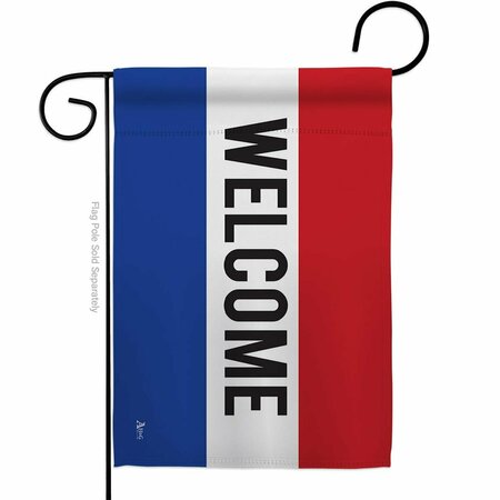 GUARDERIA Welcome Novelty Merchant 13 x 18.5 in. Double-Sided Decorative Horizontal Garden Flags for GU4075119